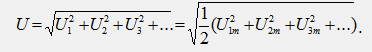 Коэффициенты, характеризующие несинусоидальные функции u(t), i(t)